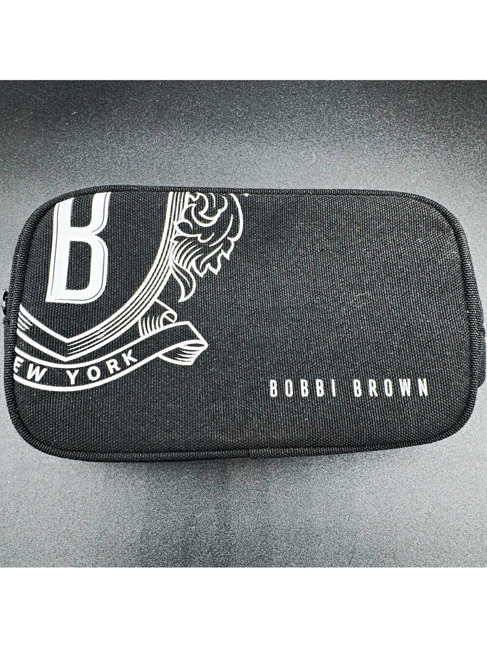Bobbi Brown New York Black Cosmetic Makeup Travel Case Organizer Zip Bag